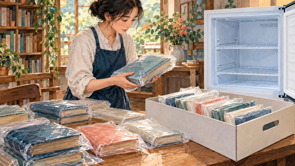 เตรียมหนังสือสะอาดสำหรับพักด้วยความเย็นระหว่างรอผู้เชี่ยวชาญ