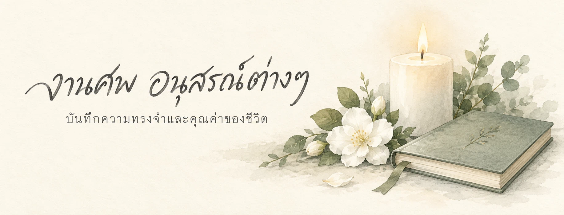 ภาพแบนเนอร์หมวดหมู่ งานศพ อนุสรณ์ต่างๆ