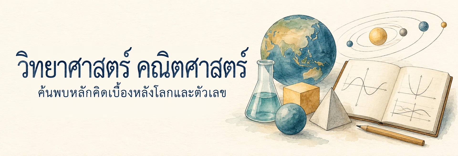 ภาพแบนเนอร์หมวดหมู่ วิทยาศาสตร์ คณิตศาสตร์