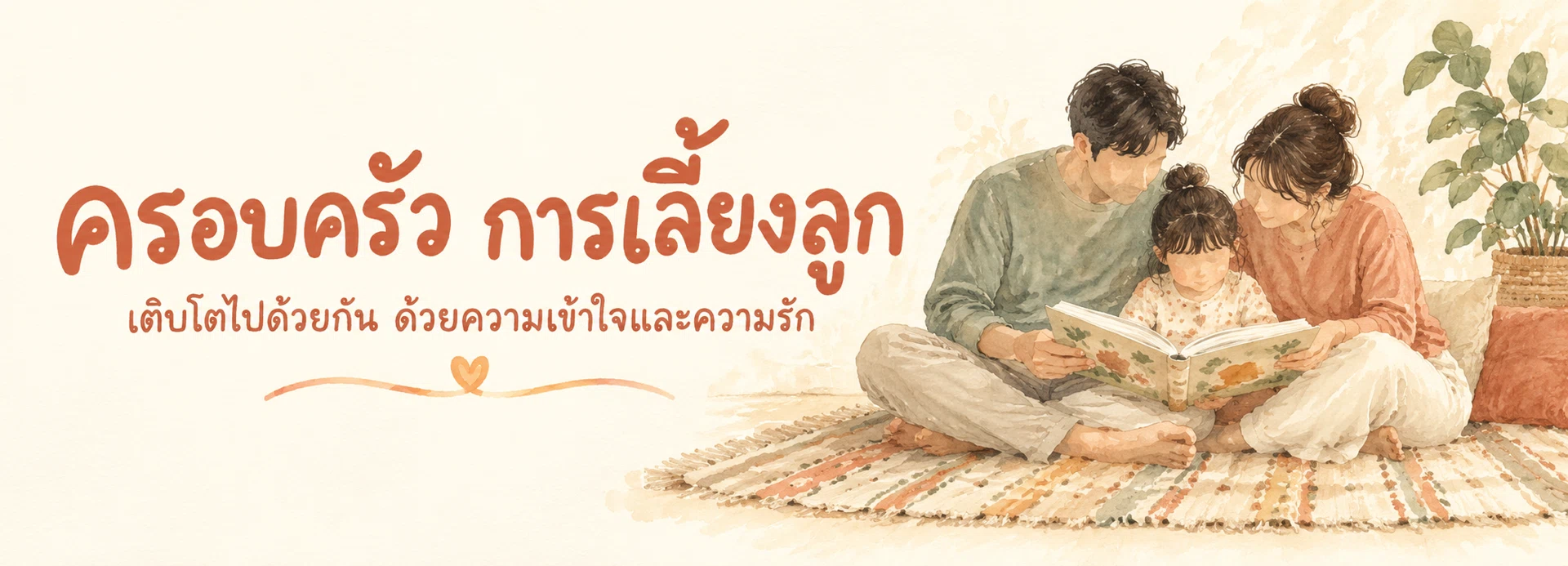 ภาพแบนเนอร์หมวดหมู่ ครอบครัว การเลี้ยงลูก