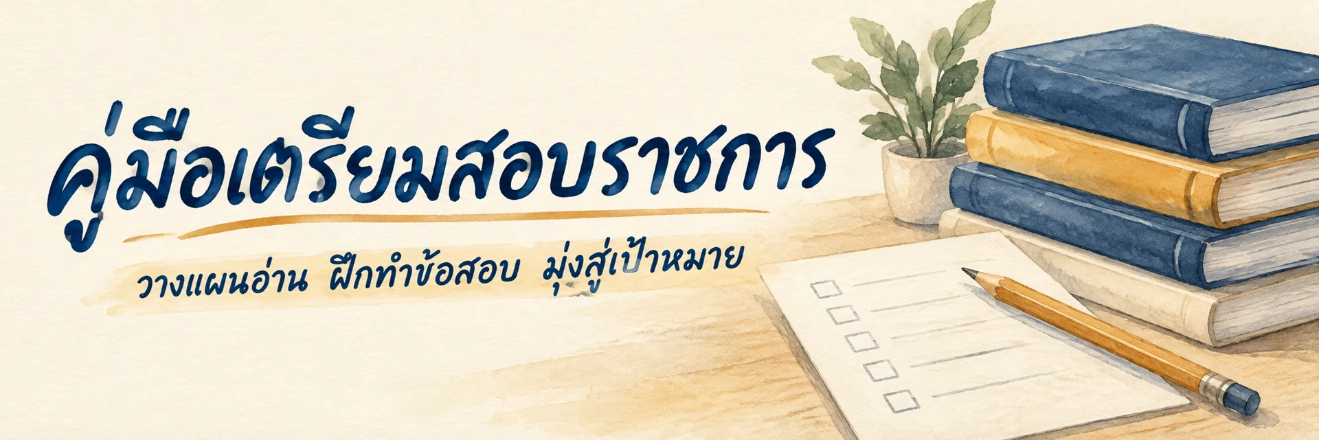ภาพแบนเนอร์หมวดหมู่ คู่มือเตรียมสอบราชการ