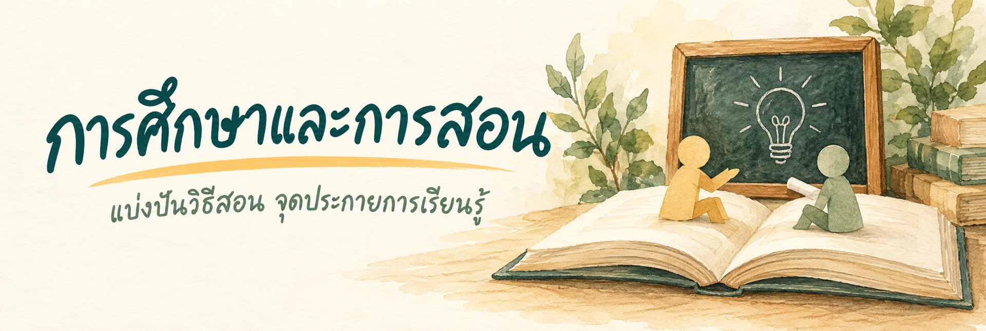 ภาพแบนเนอร์หมวดหมู่ การศึกษาและการสอน