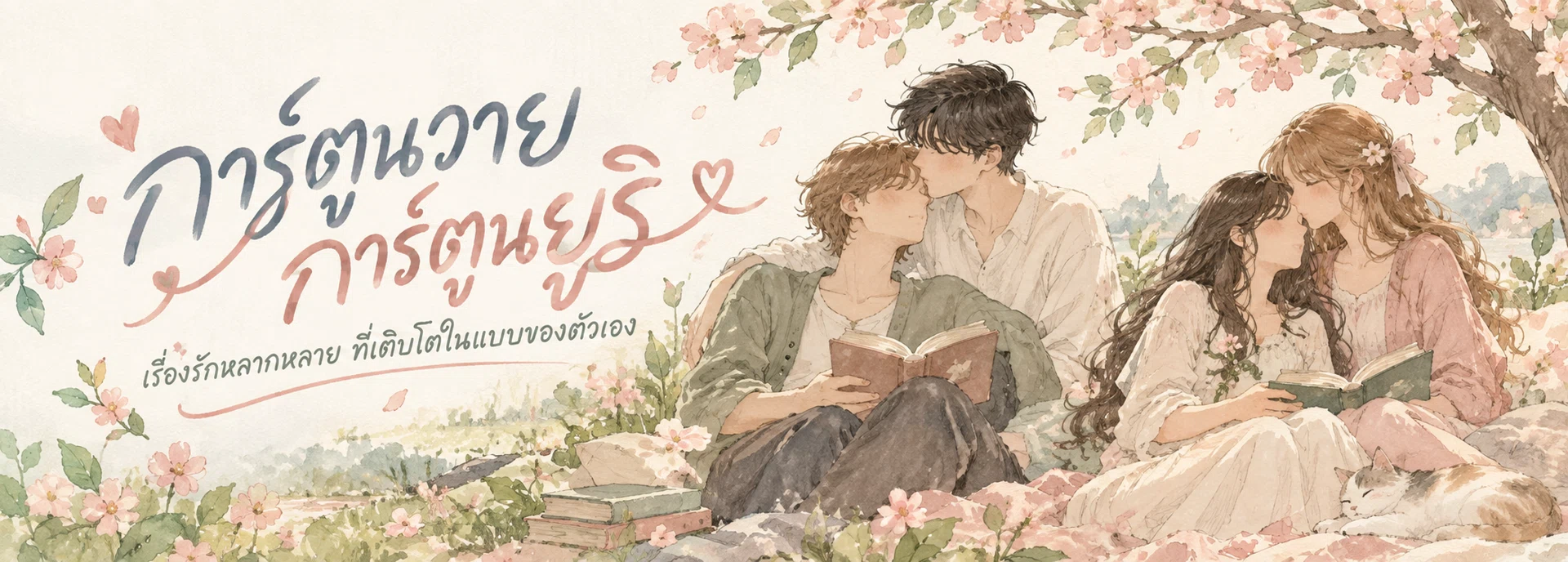 ภาพแบนเนอร์หมวดหมู่ การ์ตูนวาย การ์ตูนยูริ