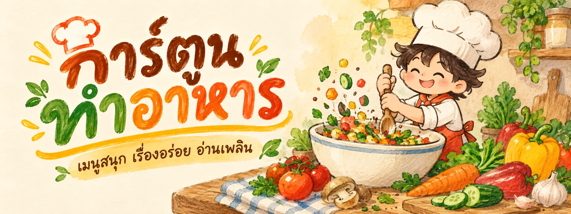 ภาพแบนเนอร์หมวดหมู่ การ์ตูนทำอาหาร