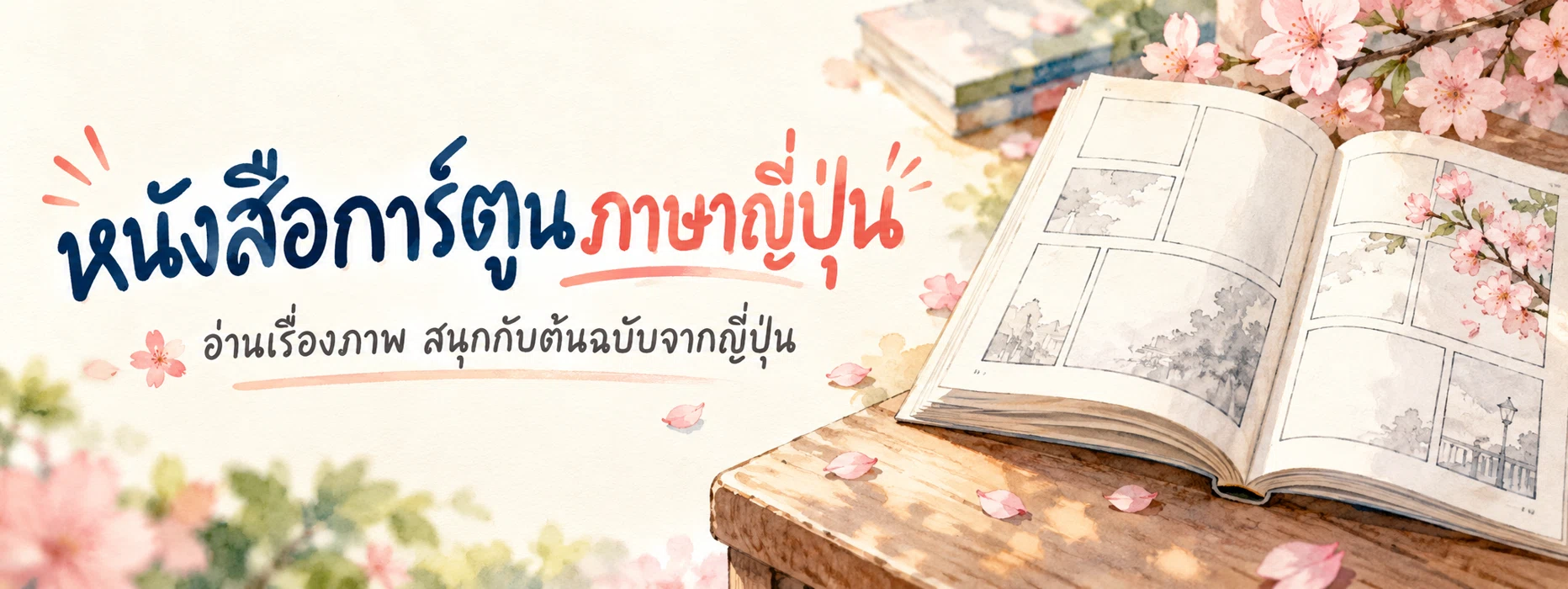 ภาพแบนเนอร์หมวดหมู่ หนังสือการ์ตูนภาษาญี่ปุ่น