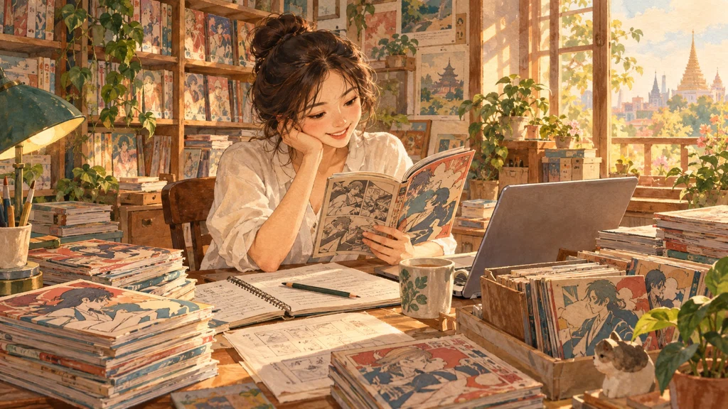 ภาพวาดจินตนาการประกอบจาก “ห้องเก็บของ” สู่ “ร้านหนังสือการ์ตูนเจ้าสัว”