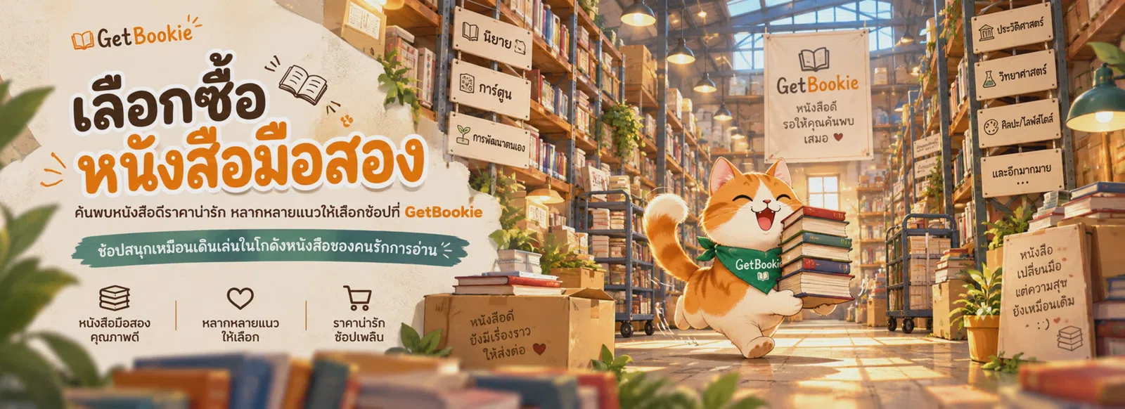 เลือกซื้อหนังสือมือสองออนไลน์ที่เก็ทบุ๊คกี้