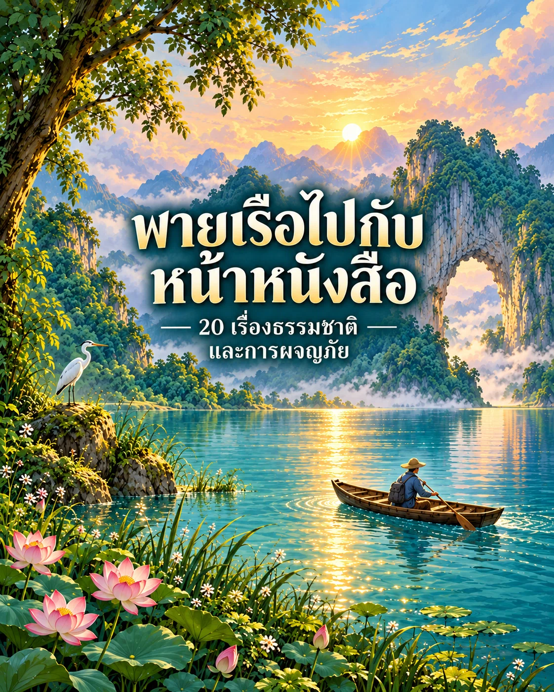 พายเรือไปกับหน้าหนังสือ