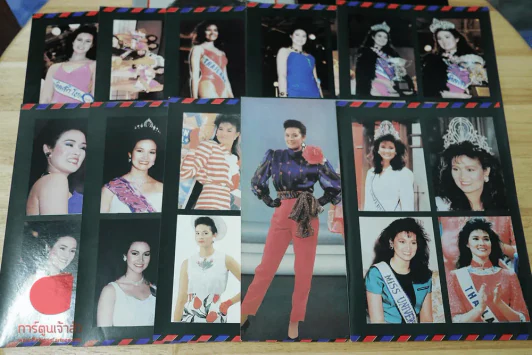 Miss Universe 1988 Pornthip Narkhirankanok โปสการ์ดภาพสี 24 ใบ รูปที่ 3