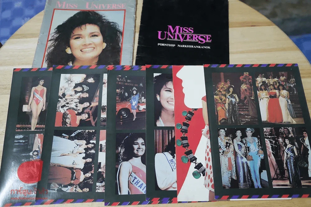 Miss Universe 1988 Pornthip Narkhirankanok โปสการ์ดภาพสี 24 ใบ รูปที่ 5