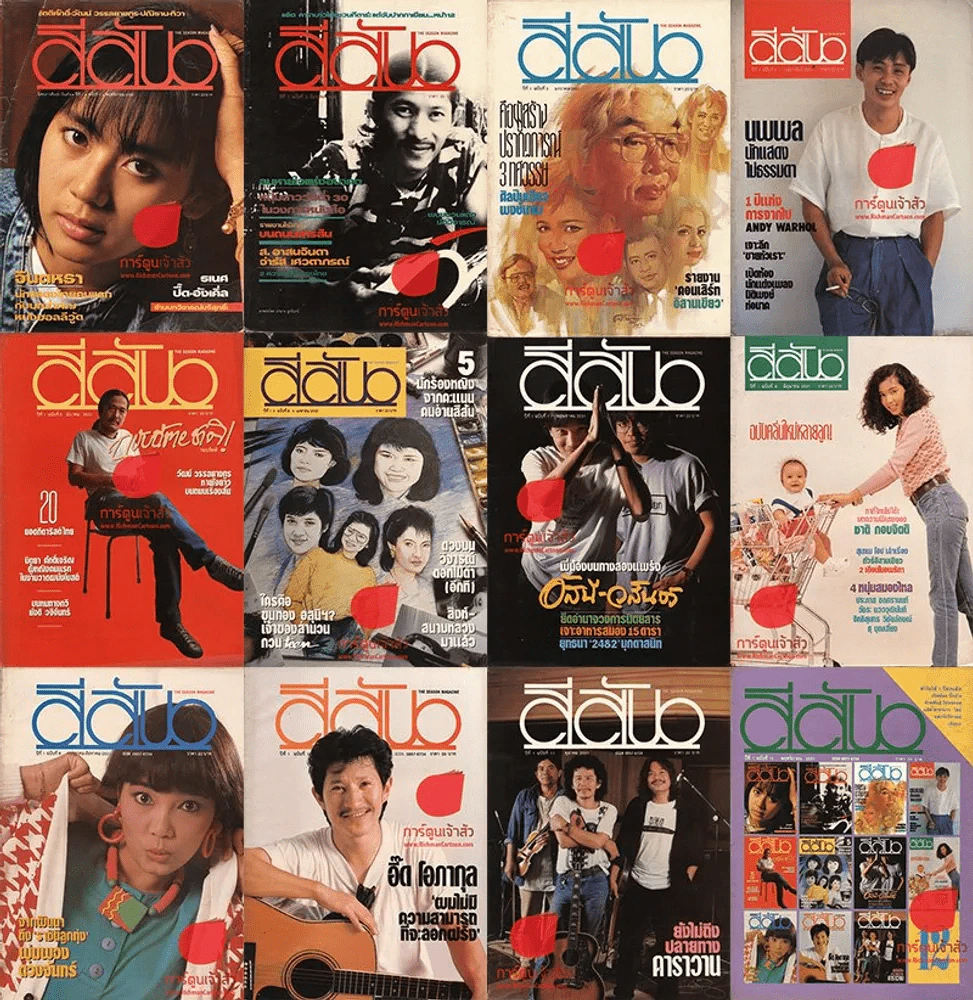 สีสันปีที่ 1 ฉบับที่ 1-12 มีครบ 12 เล่ม สภาพดีมาก รูปที่ 1