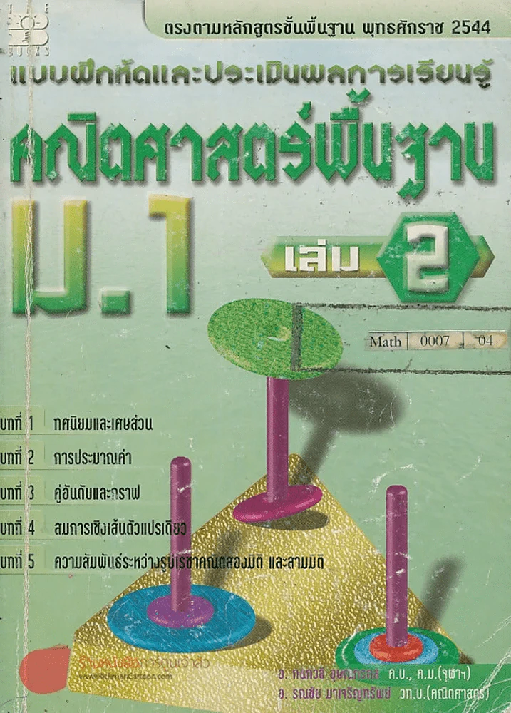 แบบฝึกหัดและประเมินผลการเรียนรู้คณิตศาสตร์พื้นฐาน ม.1 เล่ม 2 รูปที่ 1
