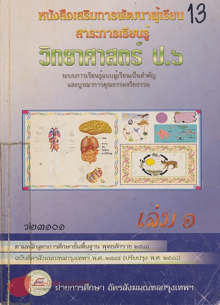 หนังสือเสริมการพัฒนาผู้เรียน สาระการเรียนรู้ วิทยาศาสตร์ ป.6 ว 23101 เล่ม 1 รูปที่ 1