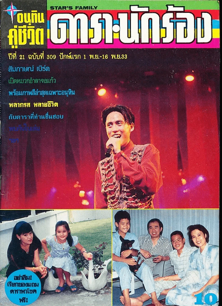 อนุทินคู่ชีวิต ดารา นักร้อง ฉบับที่ 21 ปี 2533 (เบิร์ด ธงไชย) รูปที่ 1