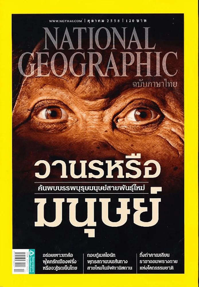 National Geographic ฉบับที่ 171 ตุลาคม 2558 วานรหรือมนุษย์ รูปที่ 1