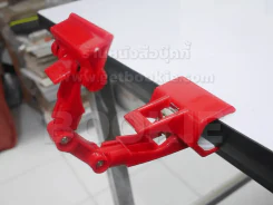 คลิปหนีบป้ายราคา งอและหมุนได้ สีแดง รูปที่ 3