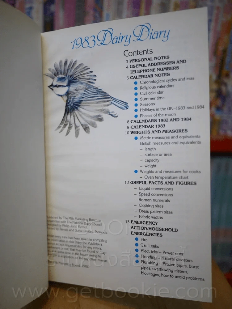 1983 Dairy Diary for the Home (สมุดบันทึก) รูปที่ 3