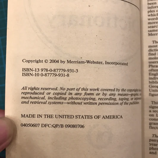 The Merriam - Webster Dictionary รูปที่ 20