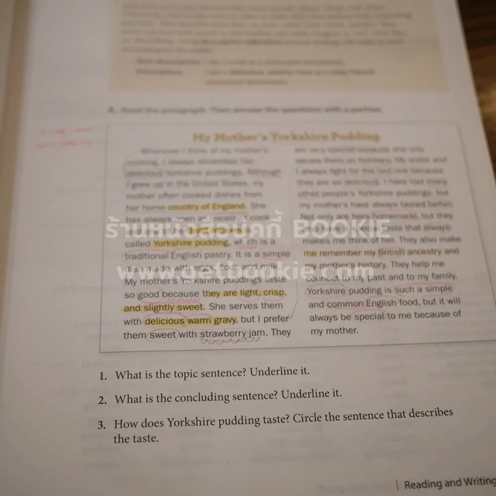 Q: Skills for Success Reading and Writing 3 (ในเล่มมีขีดเขียน) รูปที่ 4