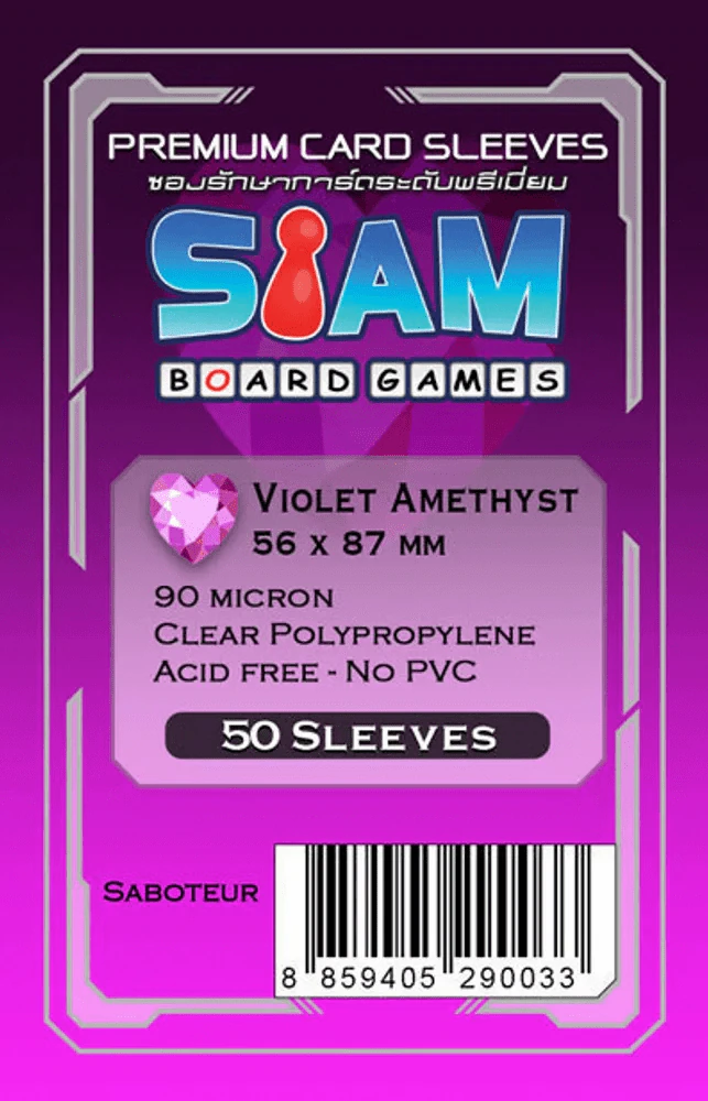 ซองใส่การ์ด 90M 56x87 MM Violet Amethyst (Siam Board Game) รูปที่ 1