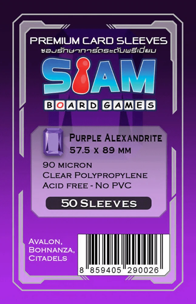 ซองใส่การ์ด 90M 57.5x89 MM Purple Alexandrite (Siam Board Game) รูปที่ 1