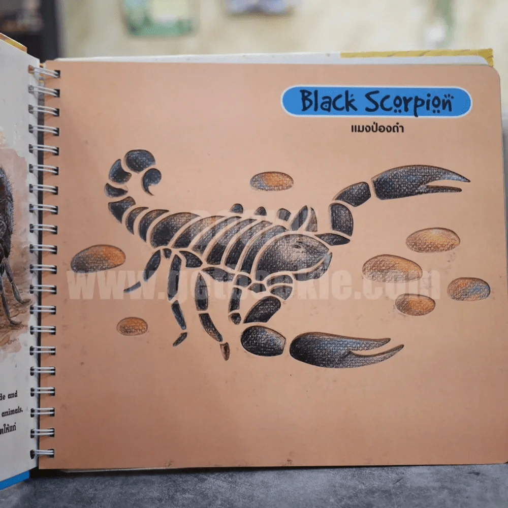 Dangerous Animals Stenciling Book หนังสือฉลุลาย รูปที่ 3