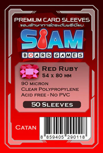 ซองใส่การ์ด 90M 54x80 MM Red Ruby (Siam Board Game) รูปที่ 1
