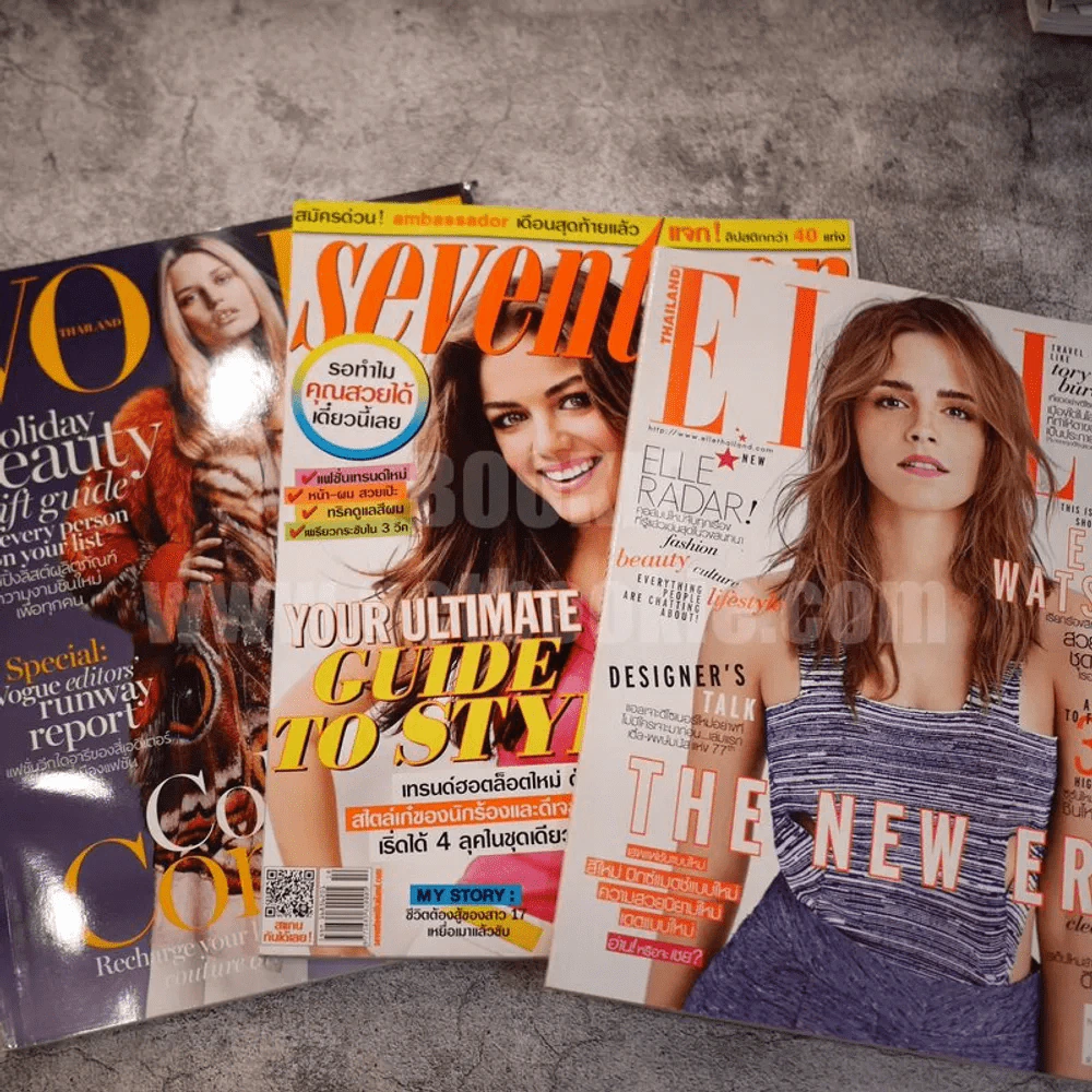 นิตยสารแฟชั่น ชุดที่ 4 แพ็ค 3 เล่ม 100 บาท + แถม Cosmopolitan รูปที่ 1