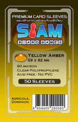 ซองใส่การ์ด 90M 59x92 MM Yellow Amber (Siam Board Game) รูปที่ 1