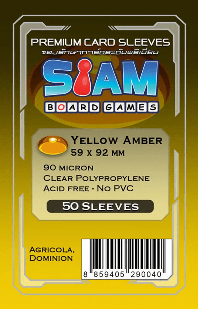 ซองใส่การ์ด 90M 59x92 MM Yellow Amber (Siam Board Game) รูปที่ 1