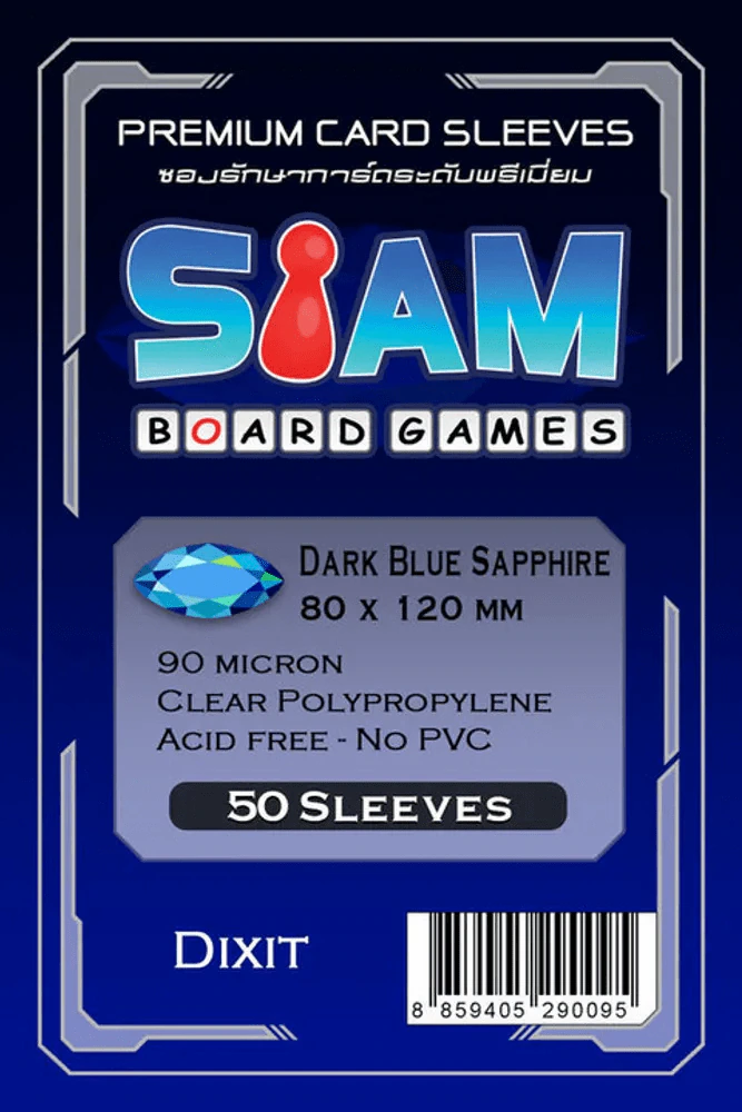 ซองใส่การ์ด 90M 80x120 MM  Dark Blue Sapphire (Siam Board Game) รูปที่ 1