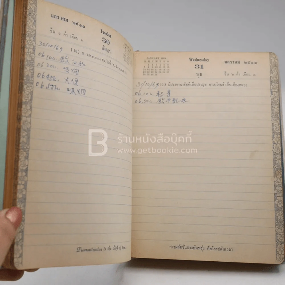 สมุดบันทึก ส.ค.ส. 2511 The Asia Trust Bank Ltd. รูปที่ 5