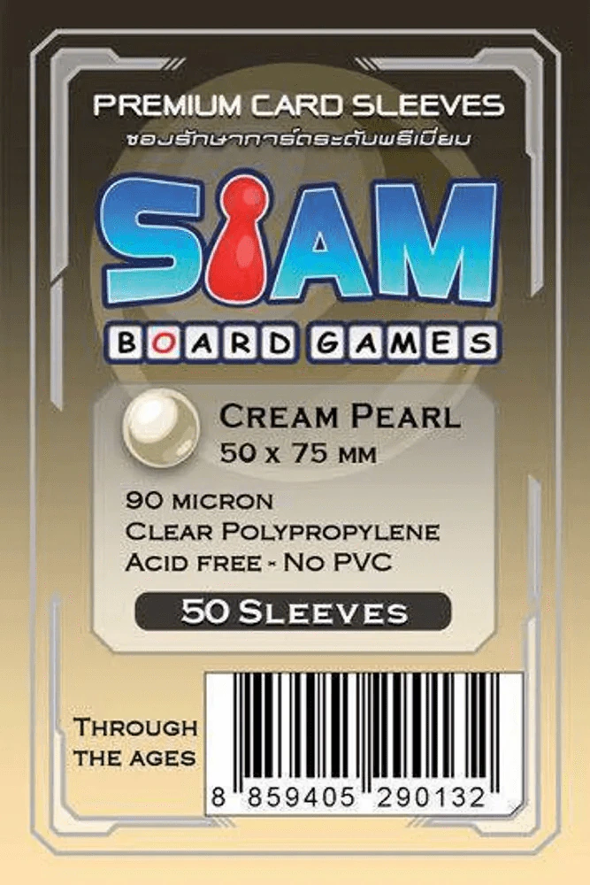 ซองใส่การ์ด 90M 50x75 MM  Cream Pearl (Siam Board Game) รูปที่ 1