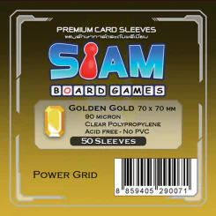 ซองใส่การ์ด 90M 70x70 MM Golden Gold (Siam Board Game) รูปที่ 1