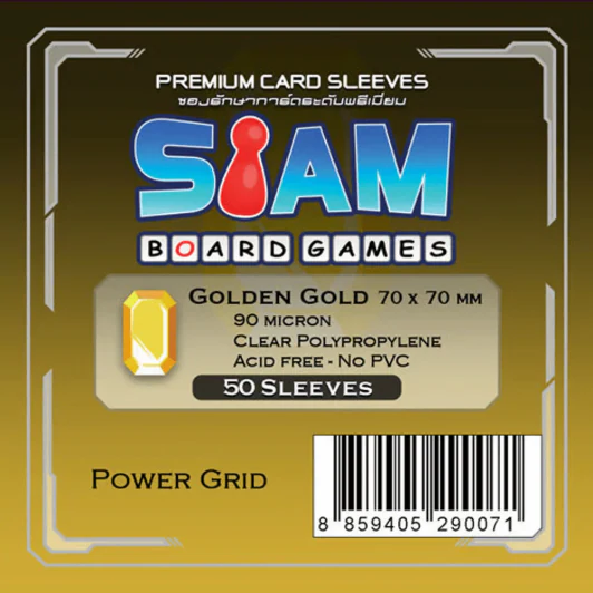 ซองใส่การ์ด 90M 70x70 MM Golden Gold (Siam Board Game) รูปที่ 1