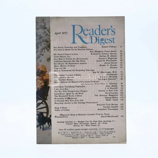 ReaDer's Digest สรรสาระ April 1972 (ฉบับภาษาอังกฤษ) รูปที่ 1