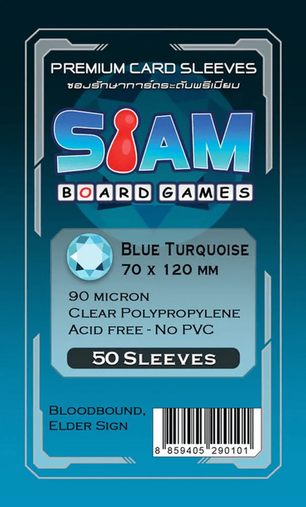 ซองใส่การ์ด 90M 70x120 MM Blue Turquiose (Siam Board Game) รูปที่ 1
