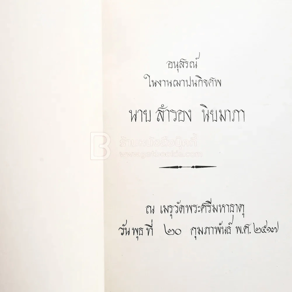 อนุสรณ์ในงานฌาปนกิจศพ นายสำรอง นิยมาภา รูปที่ 3