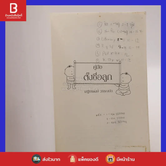 คู่มือตั้งชื่อลูก - เสฐียรพงษ์ วรรณปก รูปที่ 3
