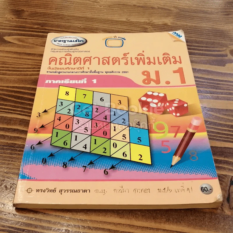 คณิตศาสตร์เพิ่มเติม ชั้นมัธยมศึกษาปีที่ 1 ม.1 ภาคเรียนที่ 1 รูปที่ 1