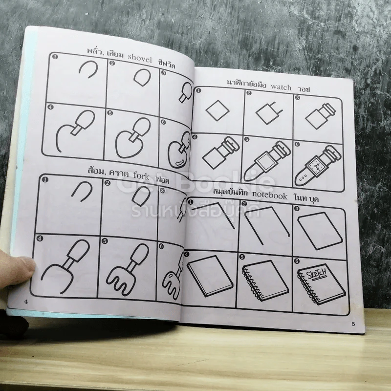 หัดวาดการ์ตูน 8 รูปสิ่งของเครื่องใช้ รูปที่ 5