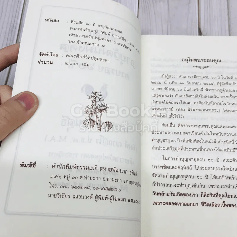 ที่ระลึกอายุวัฒนมงคลครบรอบ 60 ปี พระเทพรัตนสุธี รูปที่ 5