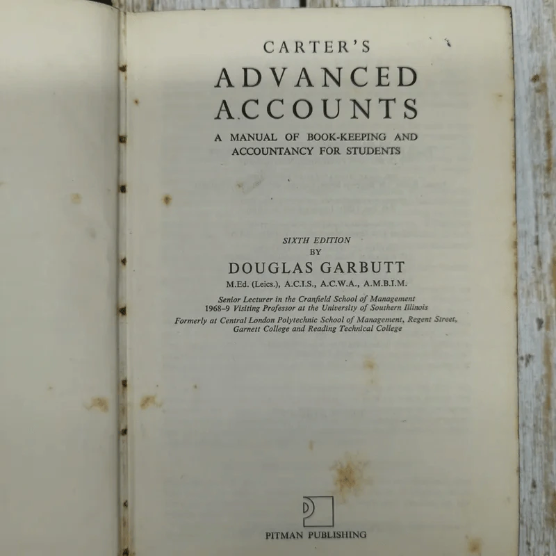 Carter's Advanced Accounts = Douglas Garbutt รูปที่ 6