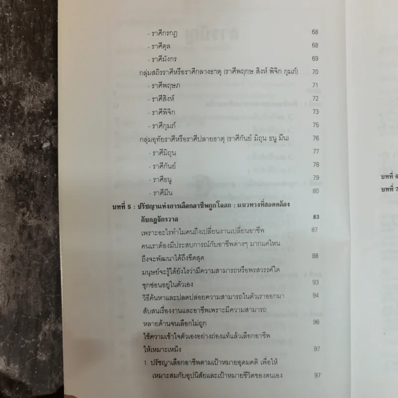 อาชีพถูกโฉลก แนวทางเลือกอาชีพ งาน เพื่อความรุ่งโรจน์ของชีวิต พิจารณาตามรอยกรรม - จักรพล ฉายกริช รูปที่ 8