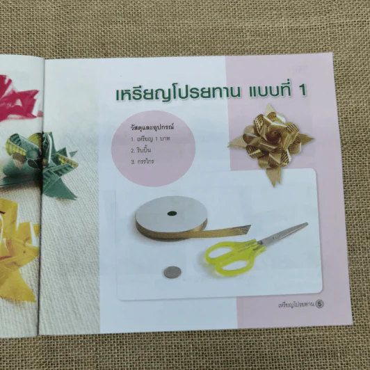 ศิลปะประดิษฐ์ วิธีพับ เหรียญโปรยทาน หลากหลายรูปแบบ - บุษกร เข่งเจริญ รูปที่ 9