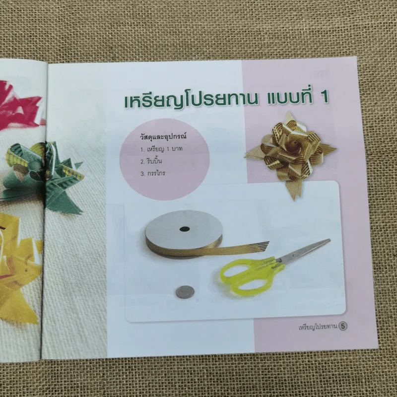 ศิลปะประดิษฐ์ วิธีพับ เหรียญโปรยทาน หลากหลายรูปแบบ - บุษกร เข่งเจริญ รูปที่ 9
