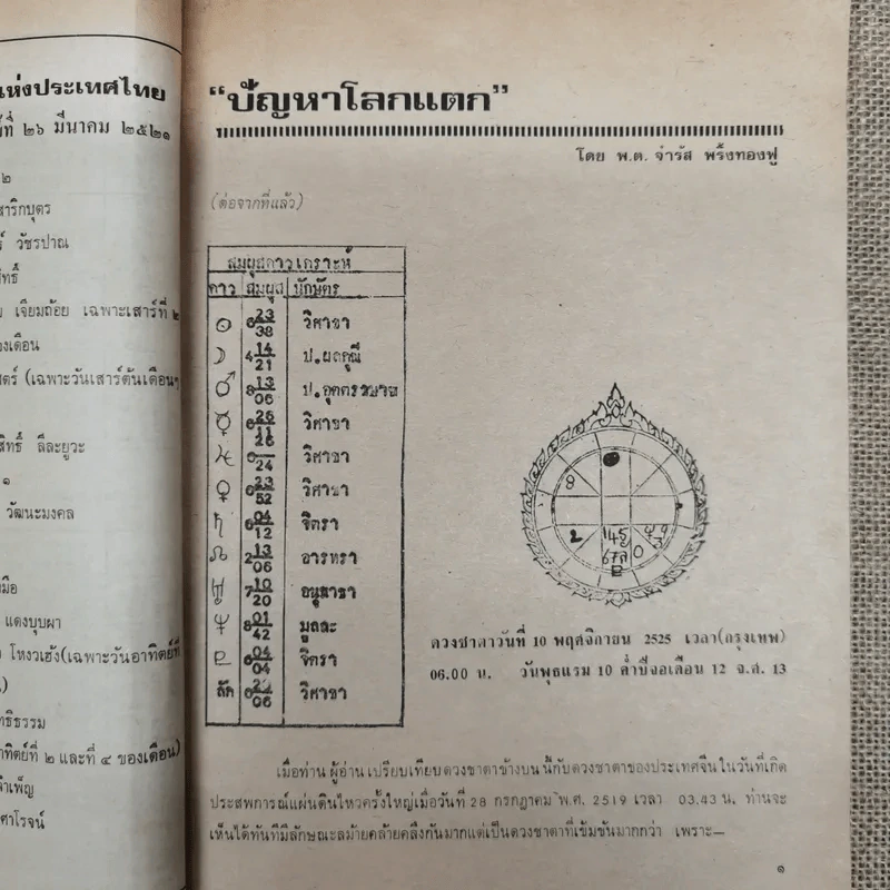 พยากรณสาร นิตยสารของสมาคมโหรแห่งประเทศไทย ปีที่ 32 ฉบับที่ 1 เม.ย.2521 รูปที่ 7