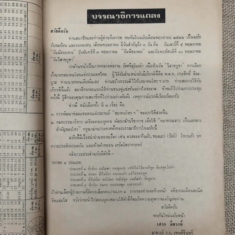 พยากรณสาร นิตยสารของสมาคมโหรแห่งประเทศไทย ปีที่ 33 ฉบับที่ 2 พ.ค.2522 รูปที่ 7