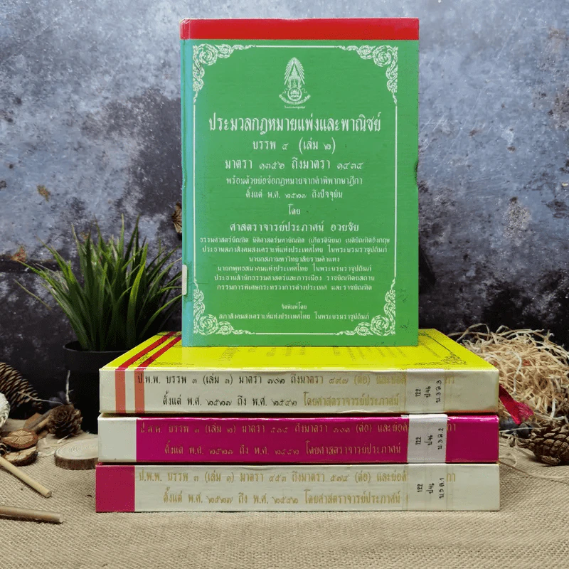 ประมวลกฎหมายแพ่งและพาณิชย์ บรรพ 3 เล่ม 1-3, บรรพ 4 เล่ม 2 - ศาสตราจารย์ประภาศน์ อวยชัย รูปที่ 1