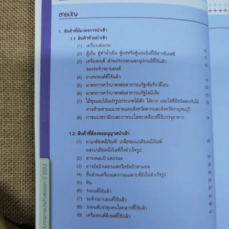 สินค้าที่มีมาตรการนำเข้า-ส่งออก ปี 2552 รูปที่ 7